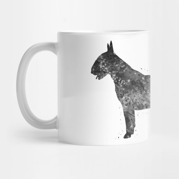 Bull Terrier dog black and white by Yahya Art